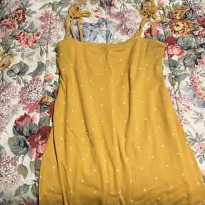 Yellow pokadot cami dress